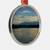 Lake Of The Ozarks Blue Sunset Metal Ornament (Right)