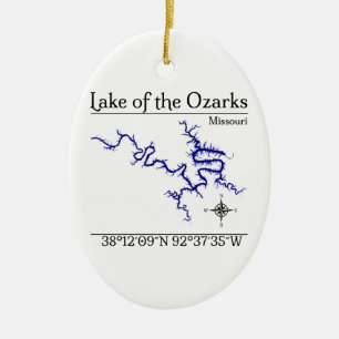 Lake of the Ozarks Missouri Ceramic Oval Ornament