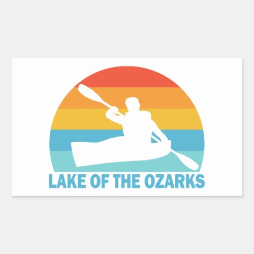 Lake Of The Ozarks Missouri Kayak Rectangular Sticker