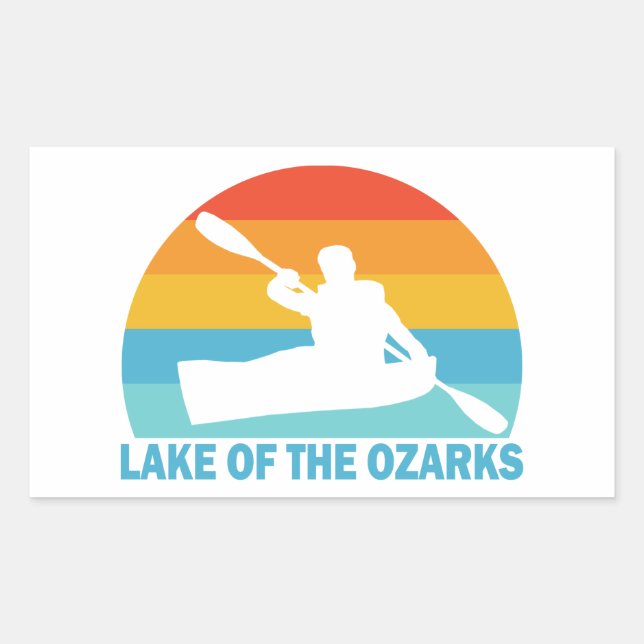 Lake Of The Ozarks Missouri Kayak Rectangular Sticker (Front)