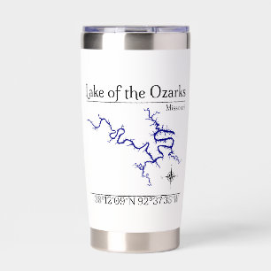 Lake of the Ozarks Missouri Map Thermal Tumbler