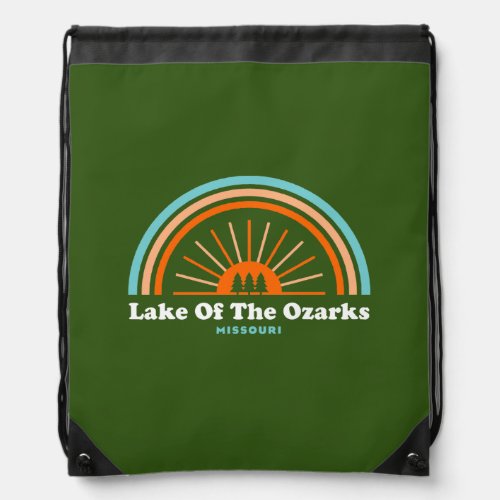 Lake Of The Ozarks Missouri Rainbow Drawstring Bag