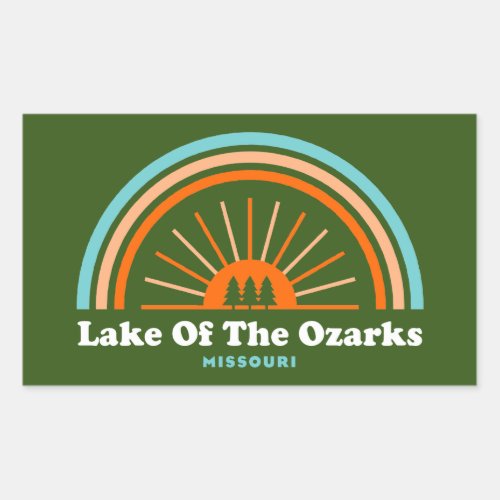 Lake Of The Ozarks Missouri Rainbow Rectangular Sticker