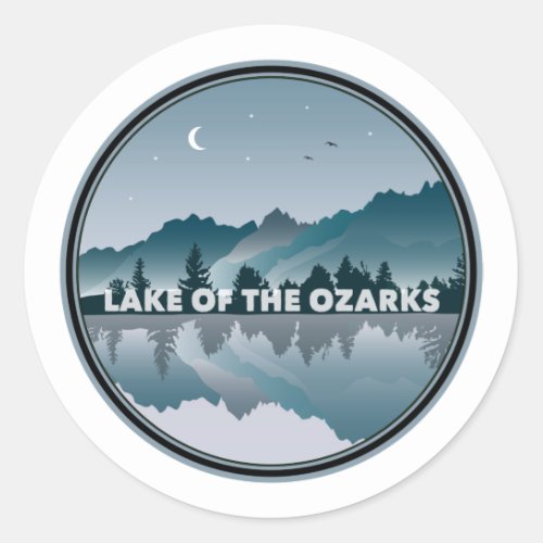 Lake Of The Ozarks Missouri Reflection Classic Round Sticker
