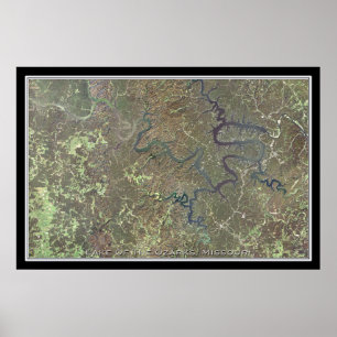Lake Of The Ozarks Missouri Satellite Poster Map