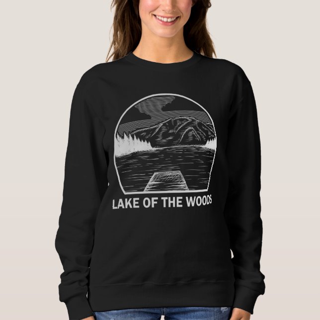 Lake Of The Woods Minnesota Funny Fishing Summer Sweatshirt (Front)