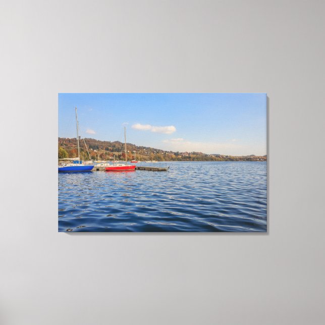 Lake of Viverone on canvas print (Front)