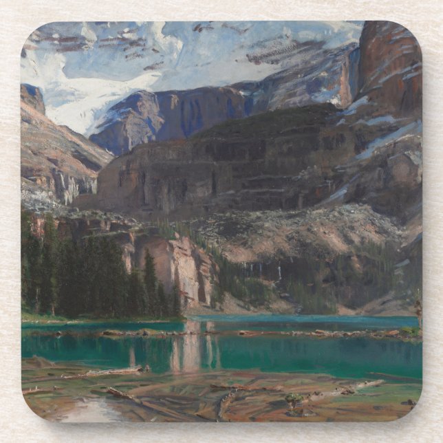 Lake O'Hara by John Singer Sargent, Victorian Art Beverage Coaster (Front)