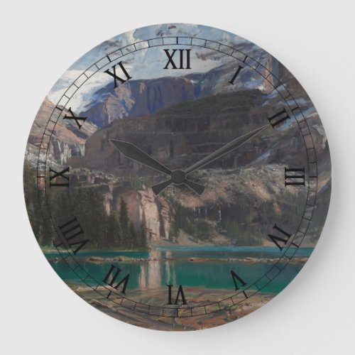 Lake OHara by John Singer Sargent Victorian Art Large Clock