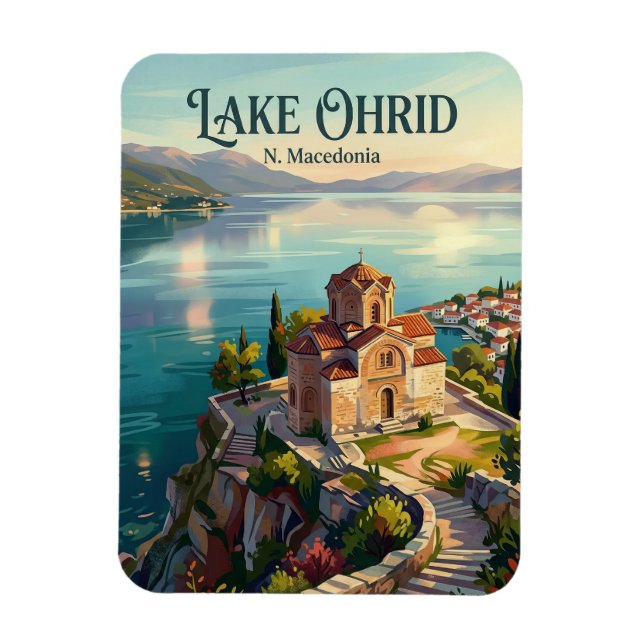 Lake Ohrid N. Macedonia Magnet (Vertical)