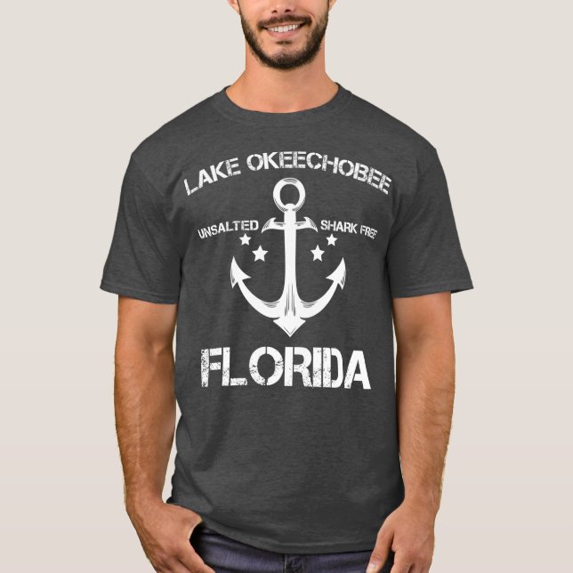 LAKE OKEECHOBEE FLORIDA Funny Fishing Camping T-Shirt (Front)