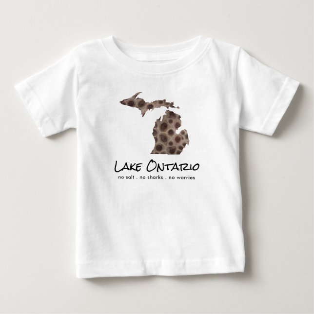 Lake Ontario - humor - Petoskey stone design Baby T-Shirt (Front)