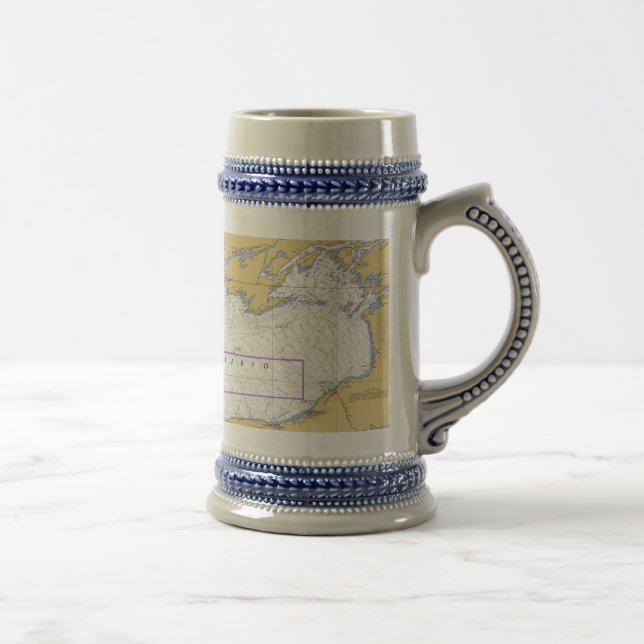 Lake Ontario Nautical Chart Beer Stein (Right)