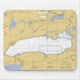Lake Ontario Nautical Chart Mouse Pad