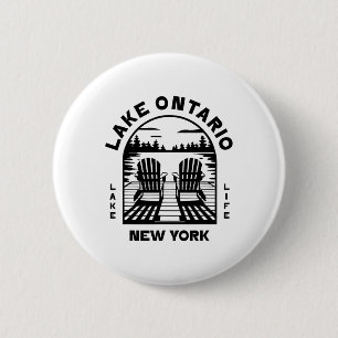 Lake Ontario New York Outdoors Vintage Button