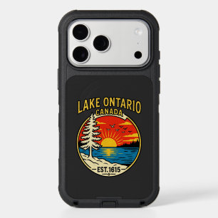 Lake Ontario Pop‑Art Sunset Graphic Color Block iPhone 17 Pro Max Case