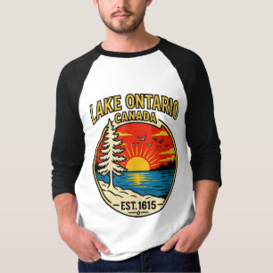 Lake Ontario Pop Art Sunset Long Sleeve T-Shirt