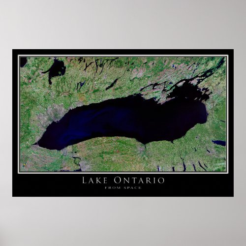 Lake Ontario Satellite Poster Map