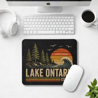 Lake Ontario Vintage Great Lakes Lake Life Mouse Pad