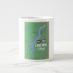 Lake Orta Italy lake map Giant Coffee Mug