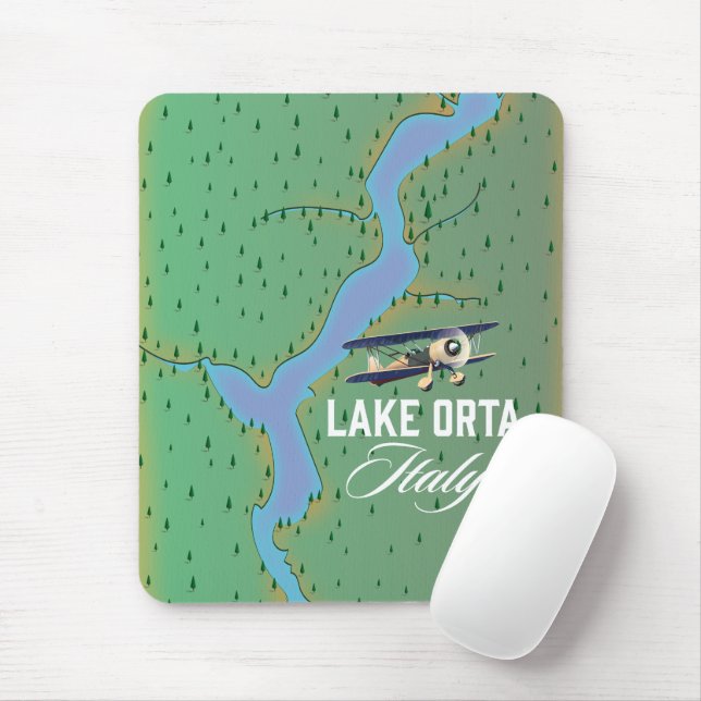 Lake Orta Italy lake map Mouse Pad (With Mouse)