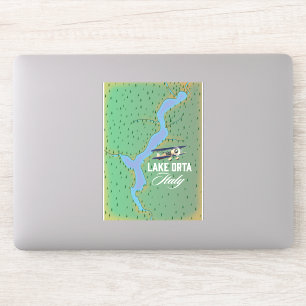 Lake Orta Italy lake map Sticker