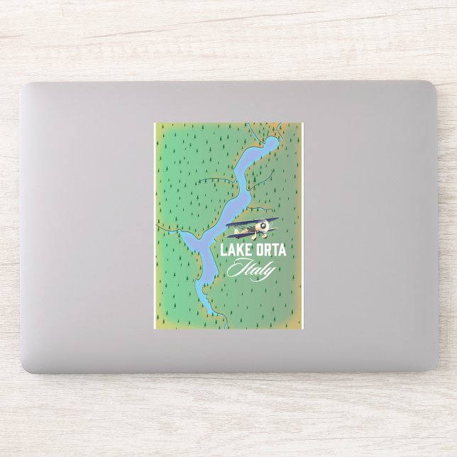 Lake Orta Italy lake map Sticker (Computer)