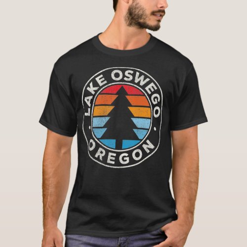 Lake Oswego Oregon OR Vintage Graphic Retro 70s  T_Shirt