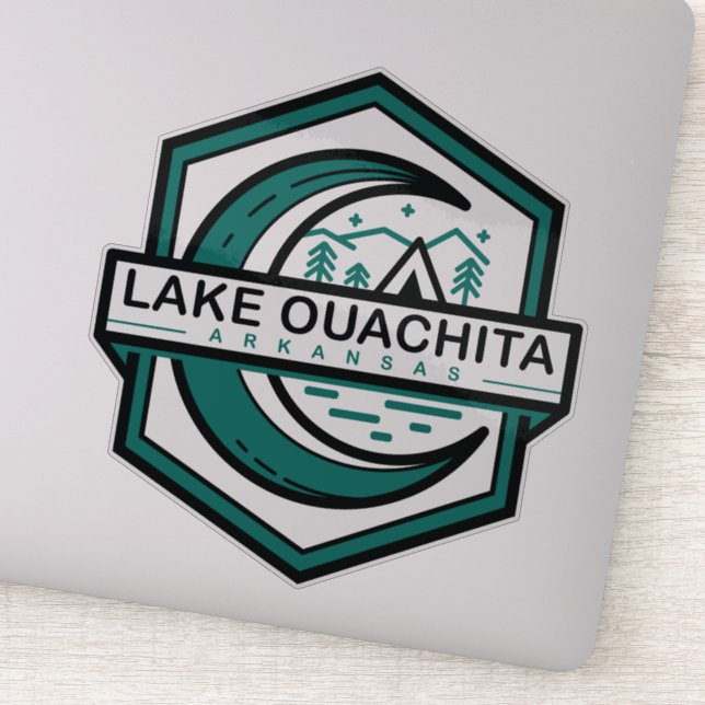 LAKE OUACHITA arkansas moon hexa Sticker (Detail)
