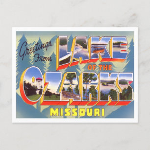 Lake Ozarks, Missouri Vintage Big Letters Postcard