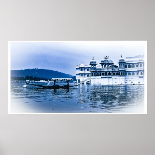 Lake Palace Udaipur Rajasthan India Travel Photo Poster