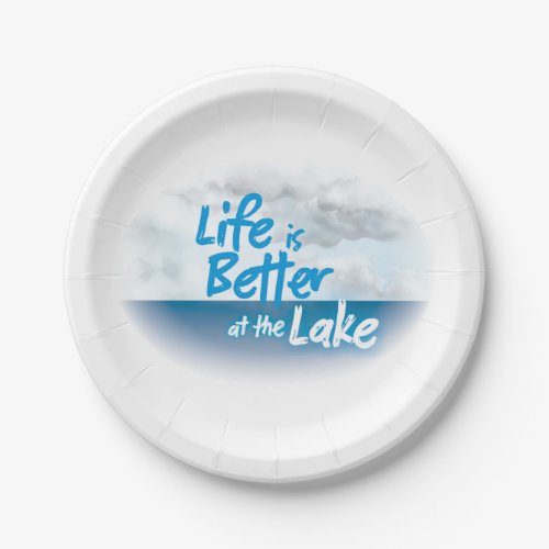 Lake paper plates