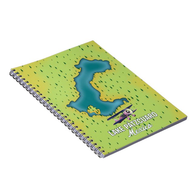Lake Pátzcuaro Mexico Lake map Notebook (Right Side)