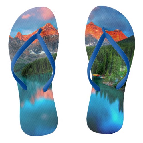 Lake Peaks Custom Flip Flops Thongs Jandals Slops