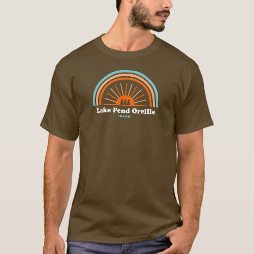 Lake Pend Oreille Idaho Rainbow T_Shirt