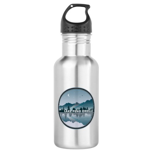 Lake Pend Oreille Idaho Reflection Stainless Steel Water Bottle
