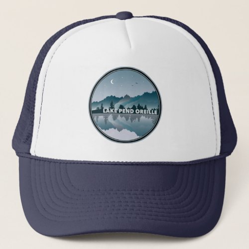 Lake Pend Oreille Idaho Reflection Trucker Hat