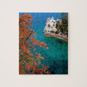 Lake Pictured Rocks Shore Superior Michigan Jigsaw Puzzle
