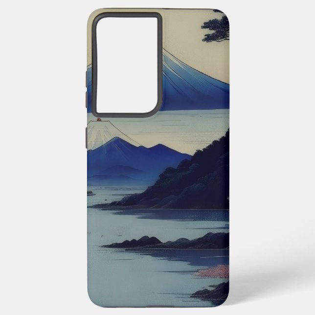 Lake, Pine and Mountain - Japan Samsung Galaxy Case (Back)
