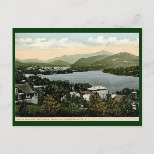 Lake Placid Adirondacks NY 1917 Vintage Postcard