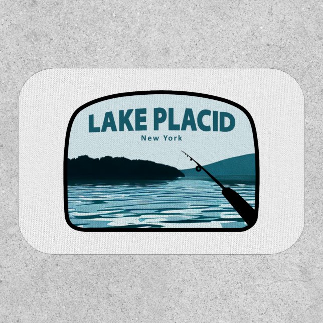 Lake Placid New York Fishing Rod Patch (Front)