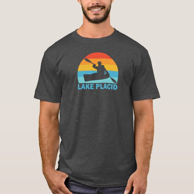 Lake Placid New York Kayak T-Shirt (Front)