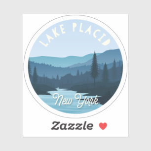 Lake Placid, New York Landscape Sticker