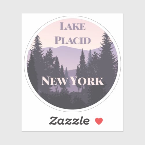 Lake Placid New York Landscape Sticker