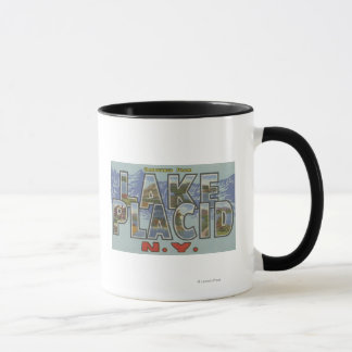 Lake Placid, New York - Large Letter Scenes Mug
