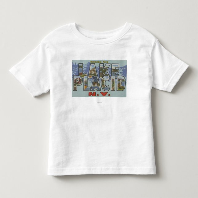Lake Placid, New York - Large Letter Scenes Toddler T-shirt (Front)