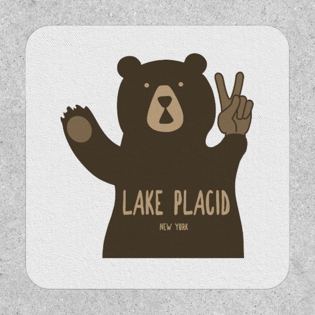 Lake Placid New York Peace Bear Patch (Front)