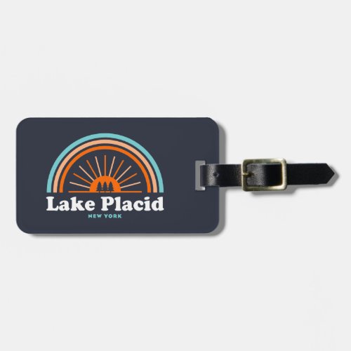 Lake Placid New York Rainbow Luggage Tag