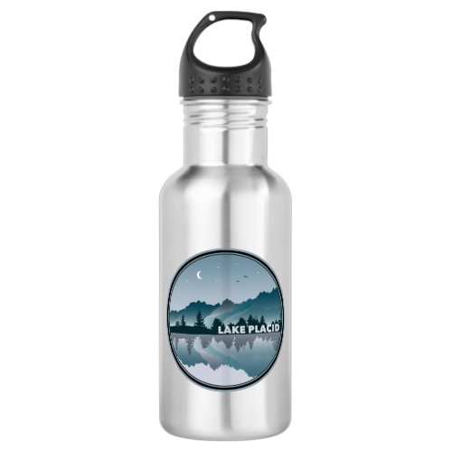 Lake Placid New York Reflection Stainless Steel Water Bottle