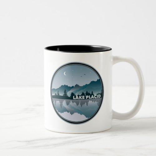 Lake Placid New York Reflection Two_Tone Coffee Mug